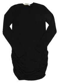 Černé žebrované šaty H&M