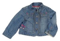 Modrá lehká riflová bunda s třešněmi Orchestra 