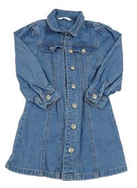 Modré riflové propínací šaty George