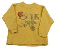 Hořčicová mikina s nápisy Mothercare