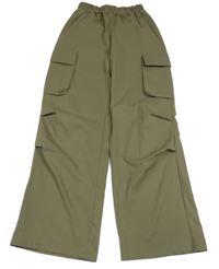 Khaki široké cargo kalhoty Shein