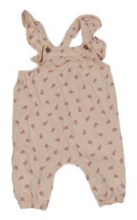 Růžové květované laclové tepláky Primark