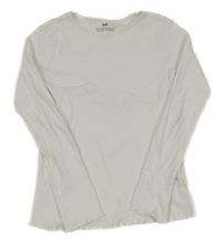Bílé žebrované triko H&M