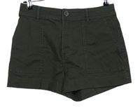 Dámské khaki plátěné kraťasy H&M