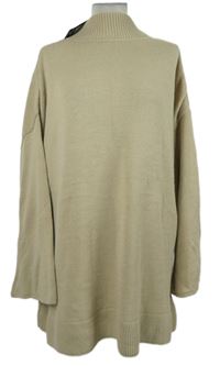 Nové - Dámská béžová svetrová tunika se stojáčkem I saw it first 