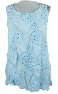 Nové - Dámská světlemodrá madeirová halenka Made in Italy