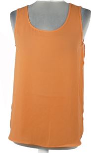 Dámský oranžový šifonový volný top Papaya 