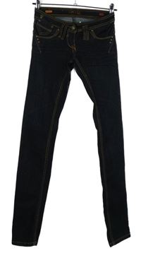 Dámské tmavomodré skinny rifle vel. 32