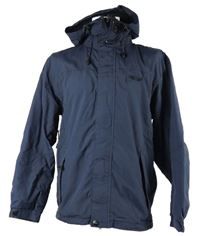 Pánská tmavomodrá šusťáková jarní funkční bunda s kapucí 