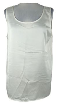 Dámský bílý saténový top 