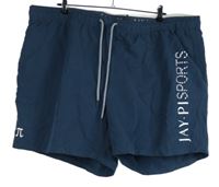 Pánské tmavomodré plážové kraťasy s nápisem vel. 4XL