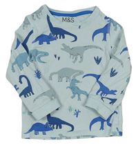 Světlemodré triko s dinosaury M&S