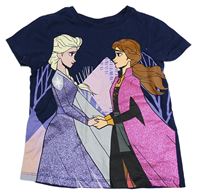 Tmavomodré tričko s Frozen Disney