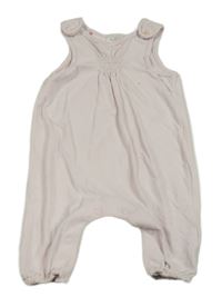 Světlerůžovo-bílý pruhovaný overal Next