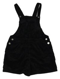 Černé manšestrové laclové kraťasy Next