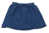Modrá puntíkatá tepláková sukně Next