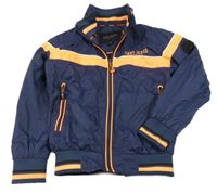 Tmavomodro-neonově oranžová šusťáková jarní bunda Cars jeans