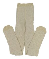 Béžové punčocháče se srdíčky