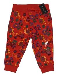 Nové - červené tepláky s traktory Dunnes