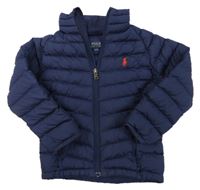 Tmavomodrá šusťáková bunda s logem Ralph Lauren