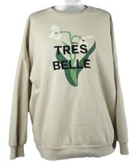 Dámská béžová mikina s květy a nápisem George 