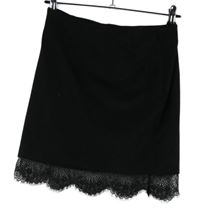 Dámská černá semišová sukně s krajkou H&M