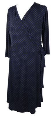 Dámské černé zavinovací puntíkaté šaty Grace