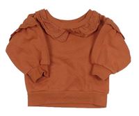 Starorůžová mikina s madeirovým límečkem Primark