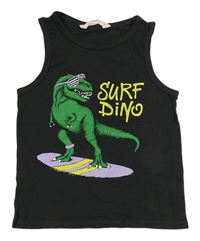 Antracitové tílko s dinosaurem H&M
