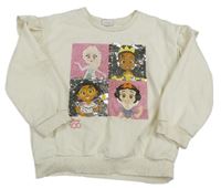 Smetanová mikina s princeznami Disney