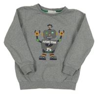 Šedá mikina s robotem Name it