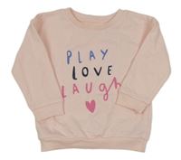 Světlerůžová mikina s nápisem Primark