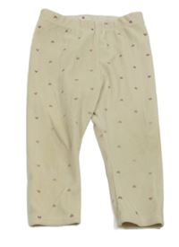 Smetanové sametové legíny se srdíčky Mayoral