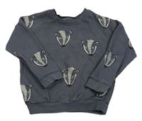 Tmavošedá mikina s jezevci Nutmeg