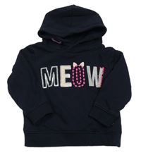 Tmavomodrá mikina s nápisem a kapucí Tom Tailor