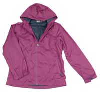 Tmavorůžová šusťáková jarní funkční bunda s kapucí Alive
