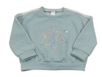 Světlemodrošedý třpytivý svetr s flitry C&A