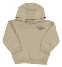 Světlebébéžová mikina s nápisem a kapucí 