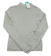 Nové - šedý žebrovaný svetr Matalan