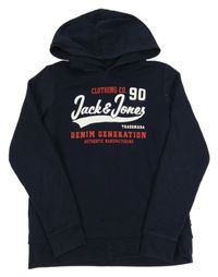 Tmavomodrá mikina s kapucí Jack & Jones