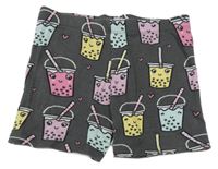 Tmavošedé bavlněné kraťasy s kelímky George