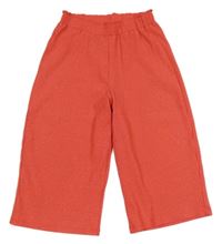 Jahodové třpytivé žebrované culottes kalhoty Primark