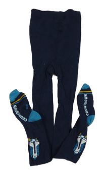 Tmavomodré punčocháče s raketami 