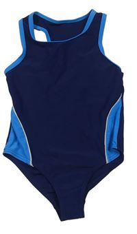 Tmavomodro-modré jednodílné plavky George 
