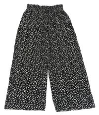 Černé culottes kalhoty se vzorem Primark