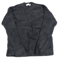 Černý chlupatý svetr H&M