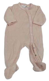 Světlerůžový sametový overal Ergee