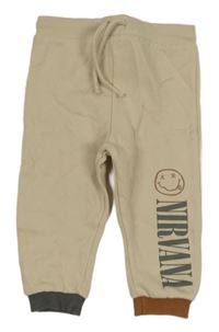 Béžové tepláky Nirvana 