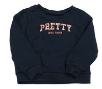 Tmavomodrá mikina s nápisem Kiabi