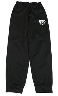 Černé sportovní kalhoty s nápisem Shein